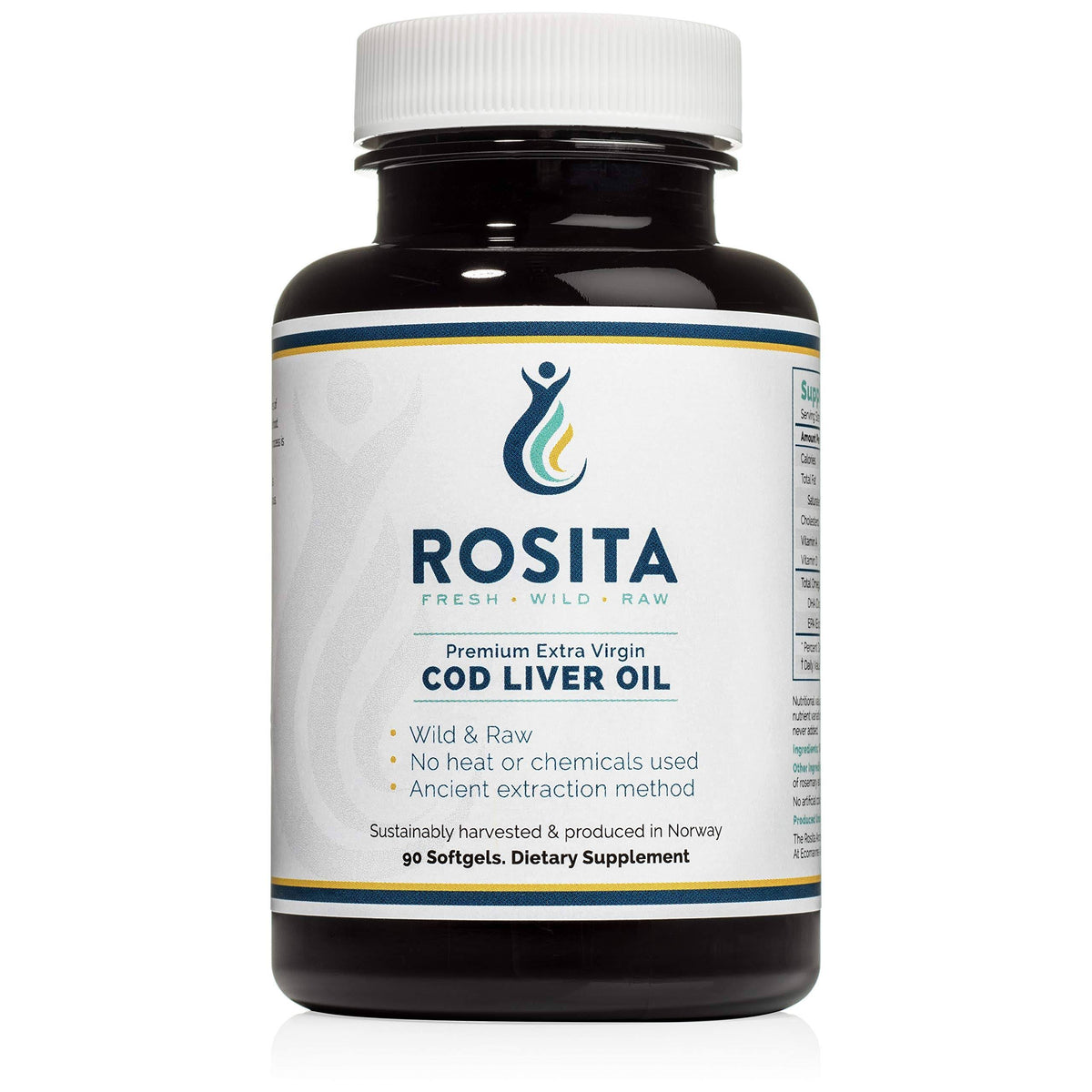 Rosita Premium Extra Virgin Cod Liver Oil, Softgels – 90 count